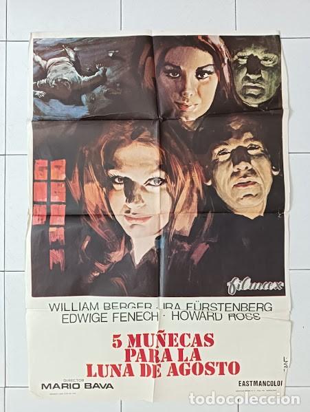 Cine: VKD 2714 5 MU&Ntilde;ECAS PARA LA LUNA DE AGOSTO MARIO BAVA EDWIGE FENECH POSTER ORIGINAL 70X100 ESTRENO