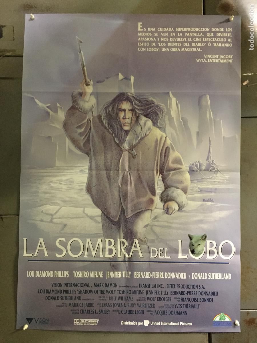 Cine: AFM10 LA SOMBRA DEL LOBO LOU DIAMOND PHILLIPS POSTER ORIGINAL 70X100 ESTRENO h5