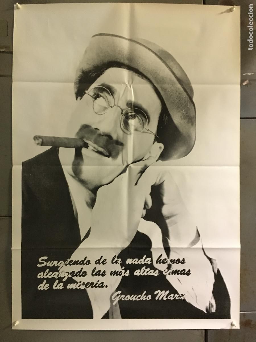 Cine: AFI80 GROUCHO MARX SURGIENDO DE LA NADA... POSTER 70X100 h3