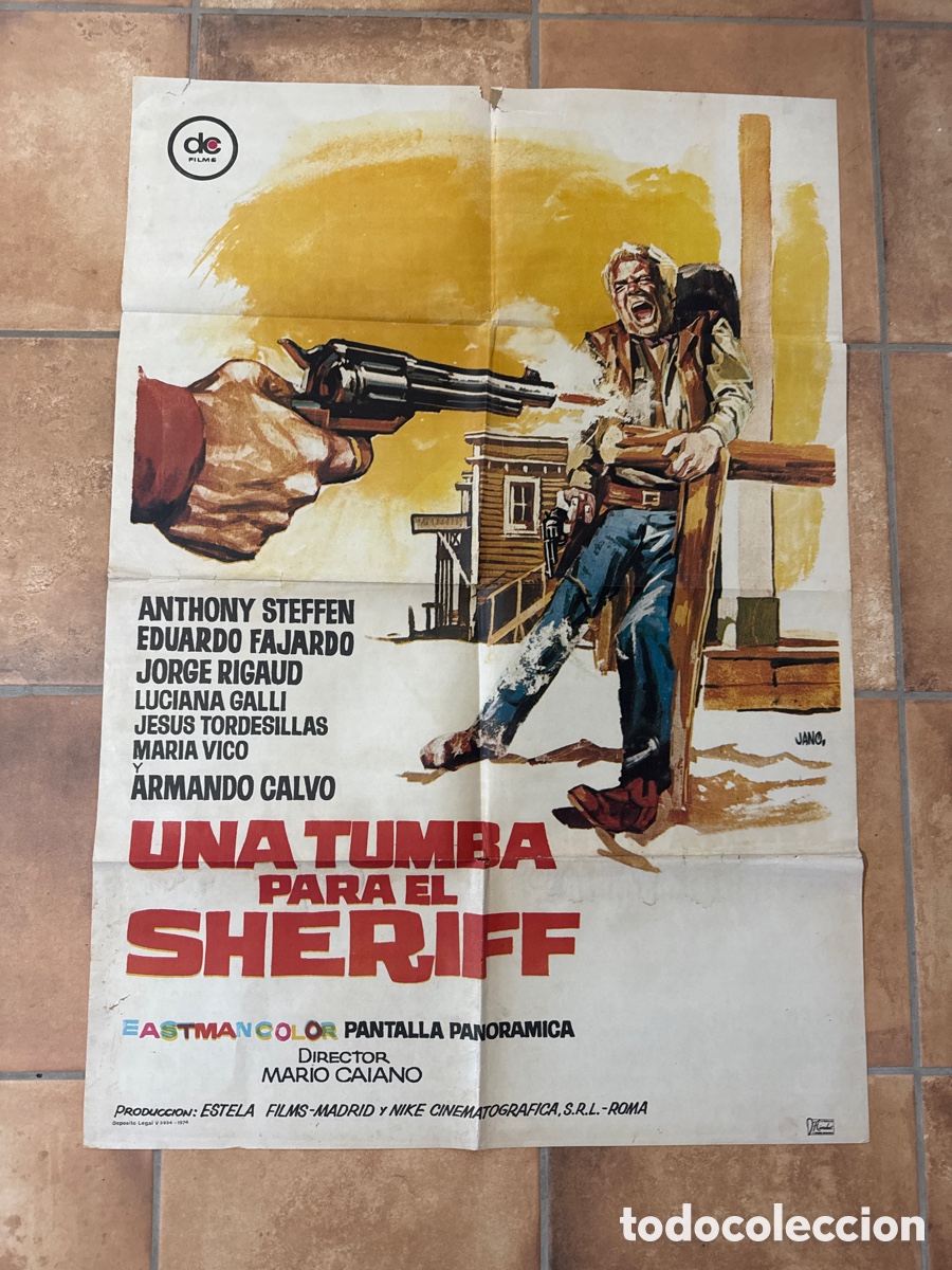 Cine: UNA TUMBA PARA EL SHERIFF ANTHONY STEFFEN FAJARDO SPAGHETTI POSTER ORIGINAL ESPA&Ntilde;OL 70X100