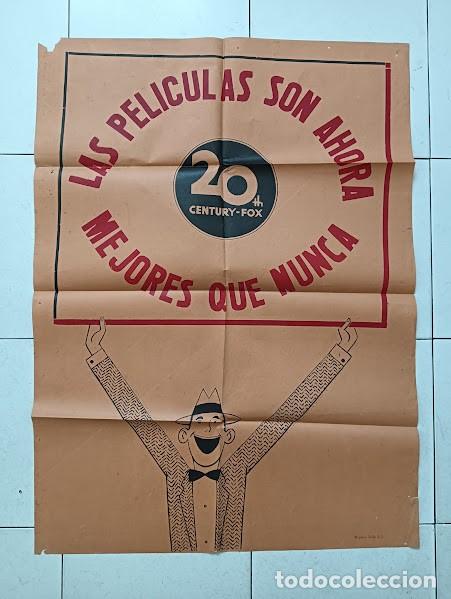 Cine: SMP 2710 20TH CENTURY FOX POSTER PROMOCION PRODUCTORA DISTRIBUIDORA ORIGINAL 65X90 ESPA&Ntilde;OL aprx 1950