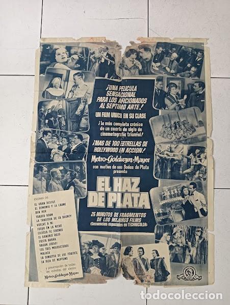 Cine: SMP 2711 25 ANIVERSARIO METRO GOLDWYN MAYER MGM EL HAZ DE PLATA POSTER ORIGINAL 50X70 ESPA&Ntilde;OL