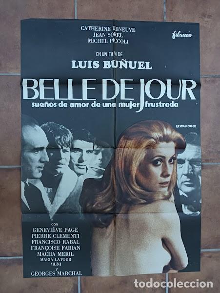 Cine: SMP 2714 BELLE DE JOUR LUIS BU&Ntilde;UEL CATHERINE DENEUVE POSTER ORIGINAL 70X100 ESPA&Ntilde;OL