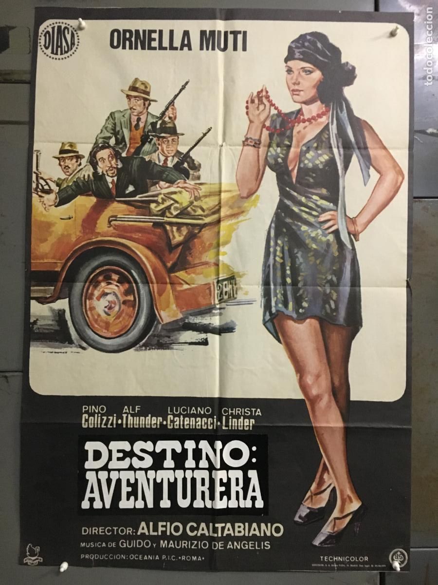 Cine: ODC C988 LA HIJA DE EVA DESTINO AVENTURERA ORNELLA MUTI POSTER ORIGINAL 70X100 ESTRENO