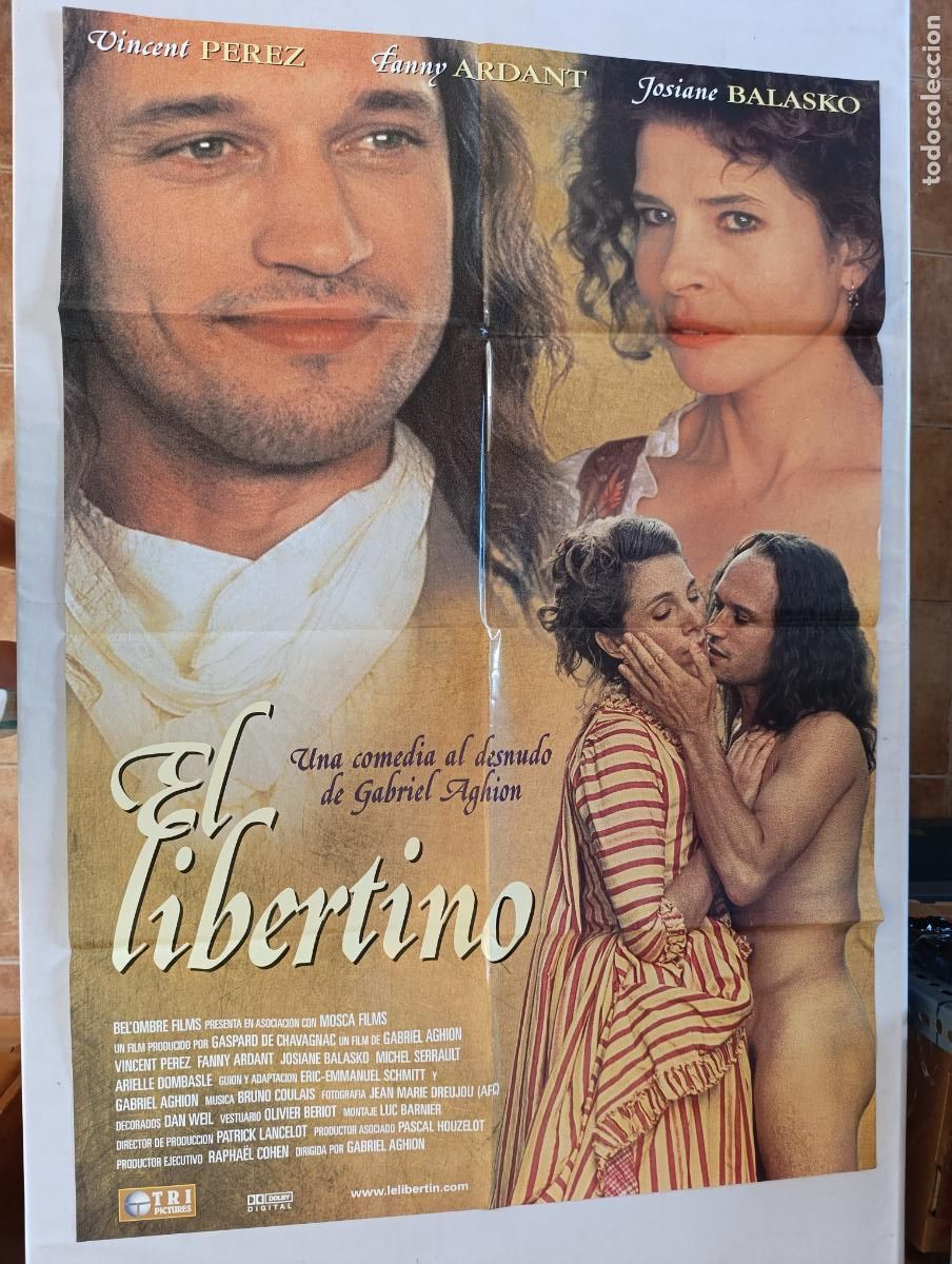 Cine: POSTER ORIGINAL EL LIBERTINO - 97 X 68 CM - VINCENT PEREZ (388)