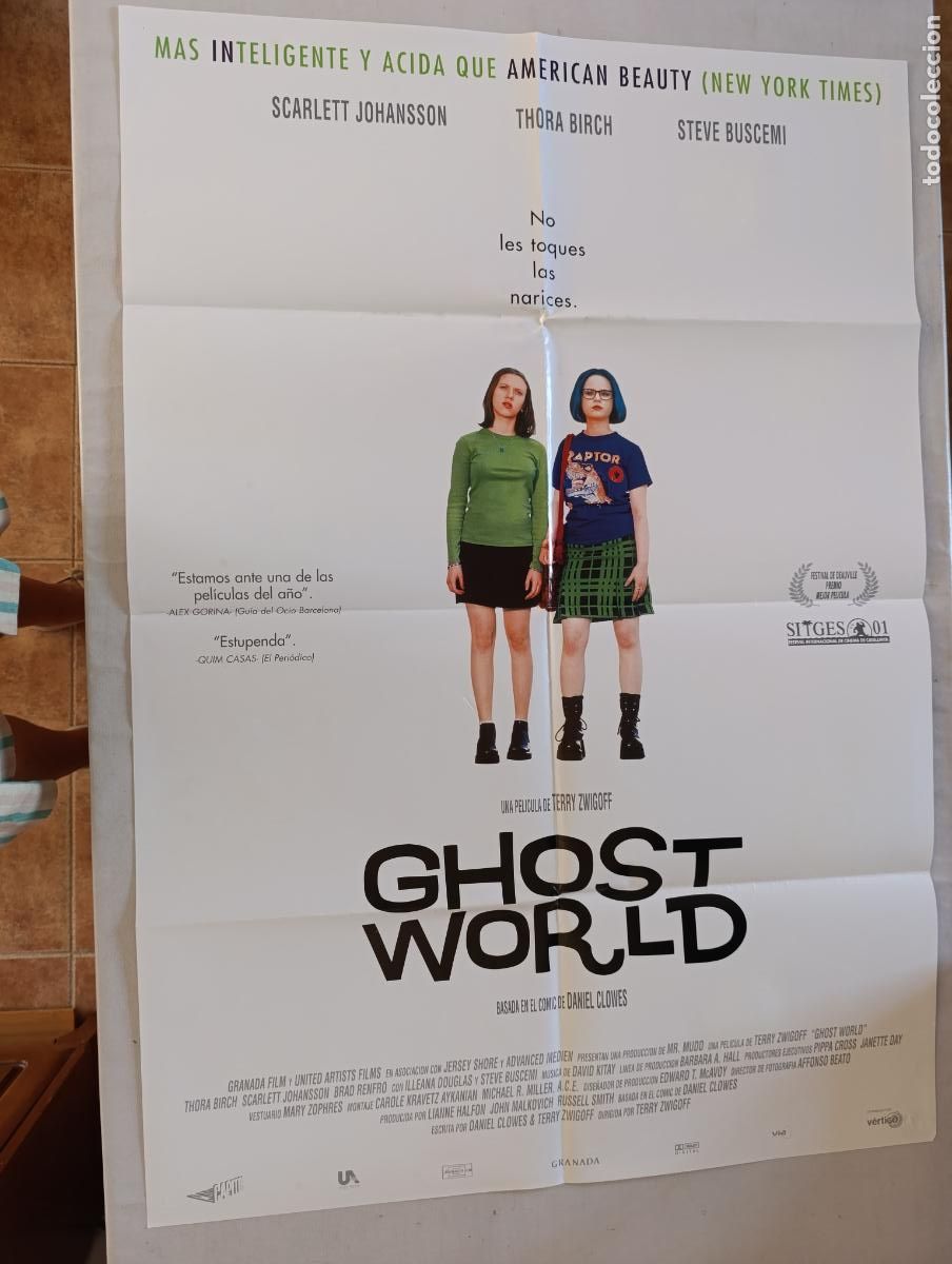 Cine: POSTER ORIGINAL GHOST WORLD - 97 X 68 CM - SCARLETT JOHANSSON (388)
