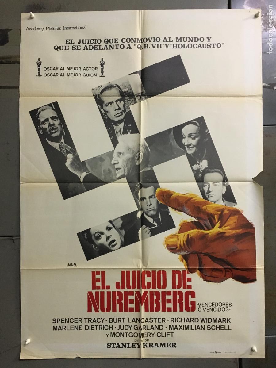 Cine: ODC C997 VENCEDORES O VENCIDOS TRACY LANCASTER DIETRICH GARLAND CLIFT POSTER ORIGINAL 70X100 R-79