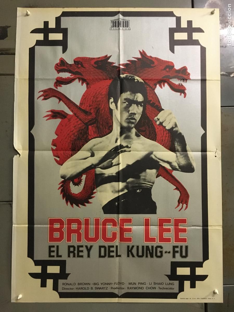 Cine: ODC D002 BRUCE LEE EL REY DEL KUNG FU POSTER ORIGINAL 70X100 ESTRENO