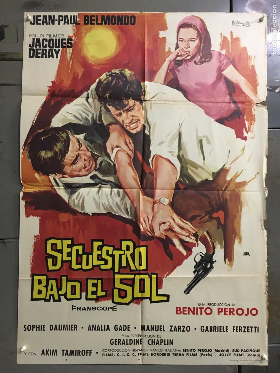 Cine: ODC D004 SECUESTRO BAJO EL SOL JEAN-PAUL BELMONDO JANO POSTER ORIGINAL ESTRENO 70X100