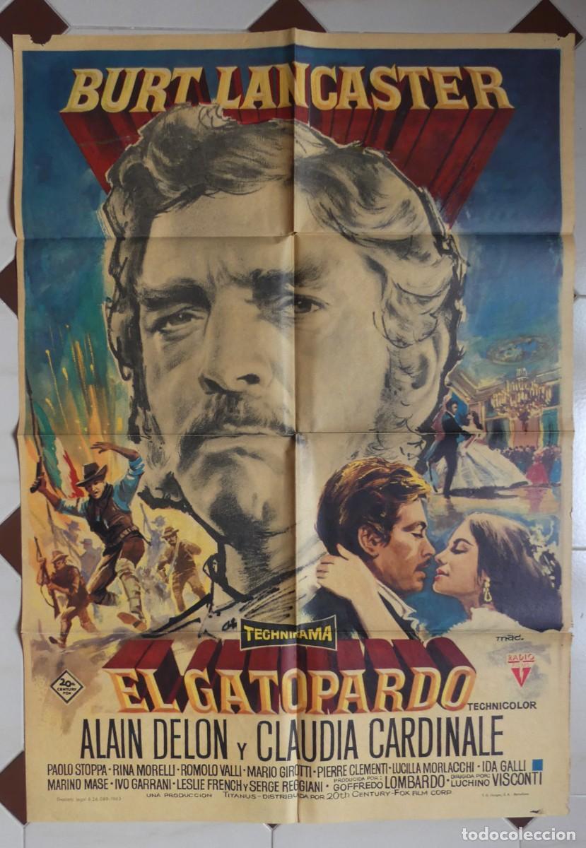 Cine: CARTEL DEL ESTRENO DEL FILM : EL GATOPARDO ( 1963 ) (PAGO POR BIZUM )