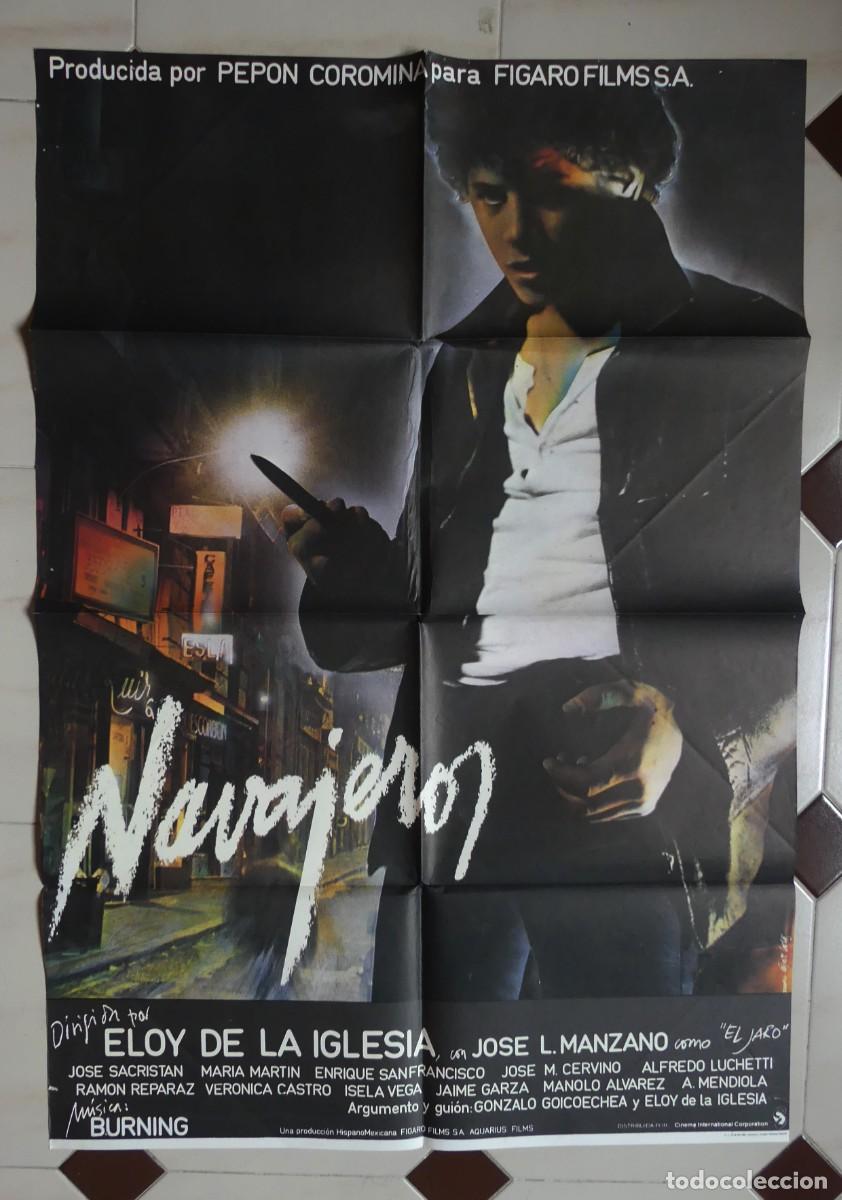 Cine: CARTEL DEL ESTRENO DEL FILM : NAVAJEROS ( 1980 ) (PAGO POR BIZUM )