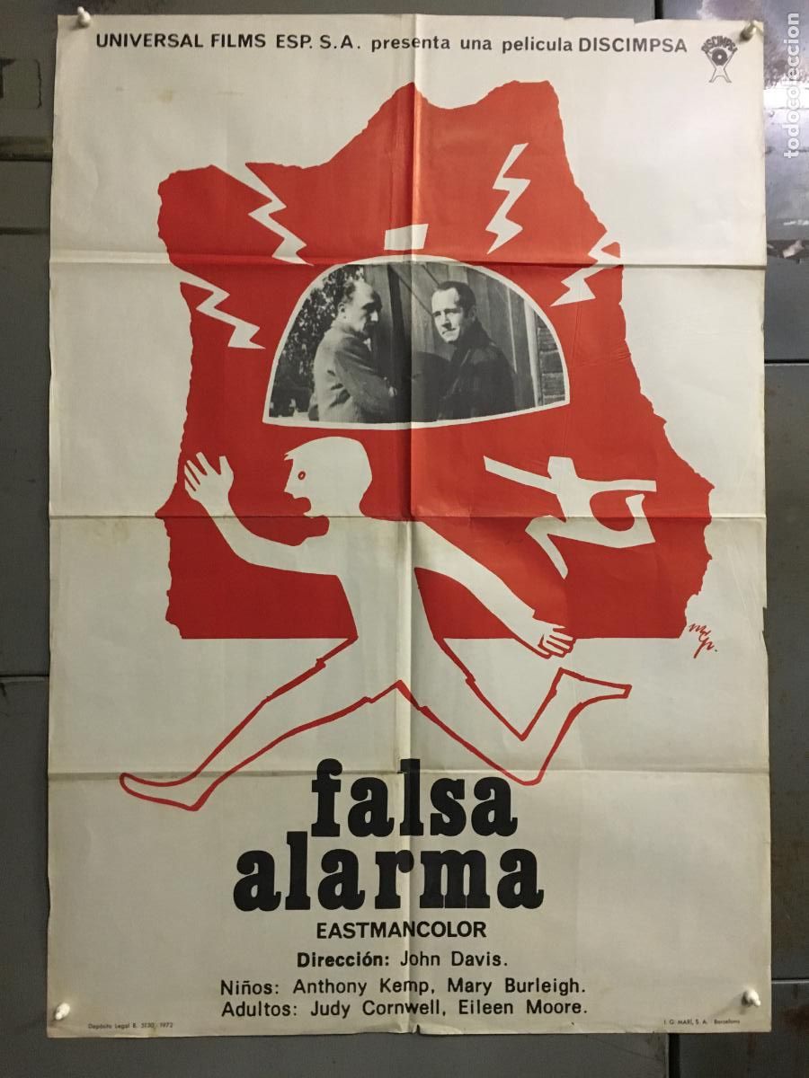 Cine: AFR12 FALSA ALARMA JOHN DAVIS JANET MUNRO MCP POSTER ORIGINAL 70X100 ESTRENO