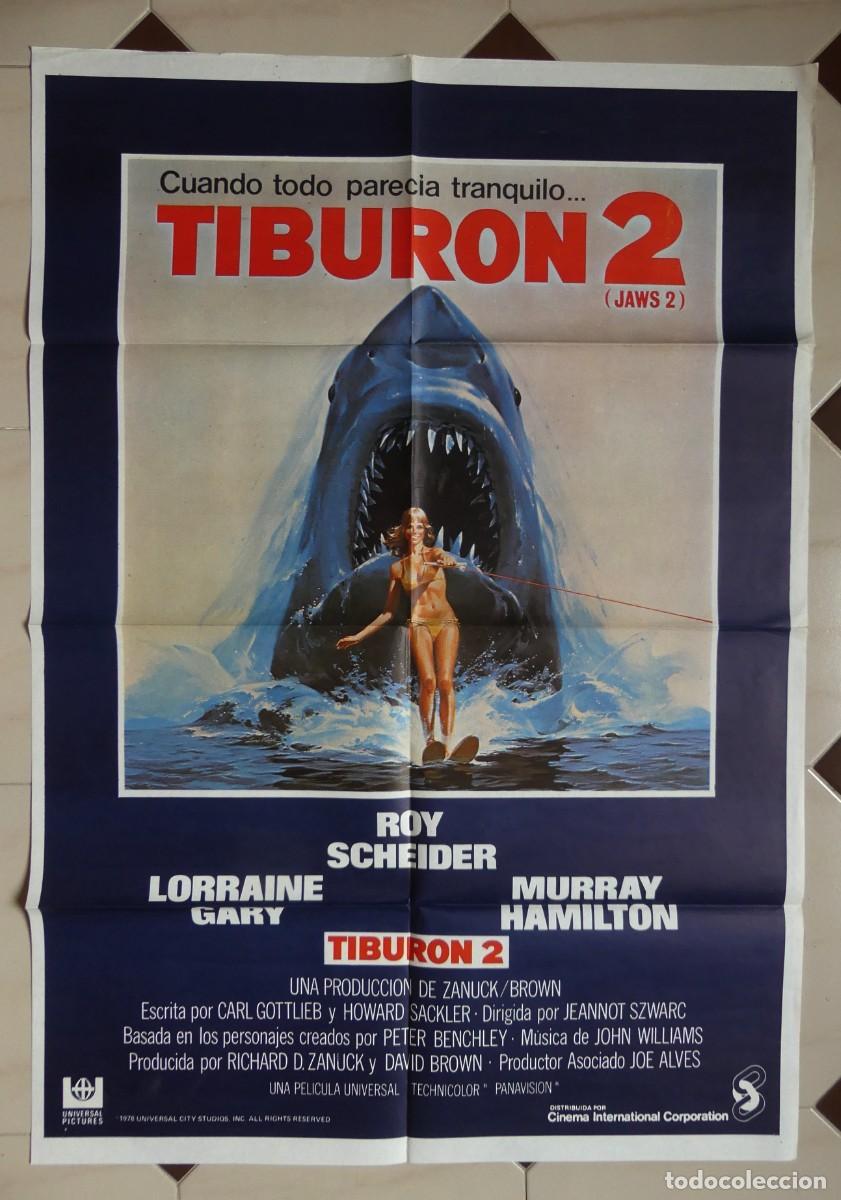 Cine: CARTEL DEL ESTRENO DEL FILM : TIBURON 2 ( 1978 ) (PAGO POR BIZUM - PEDIDO MINIMO 50 EUROS) )