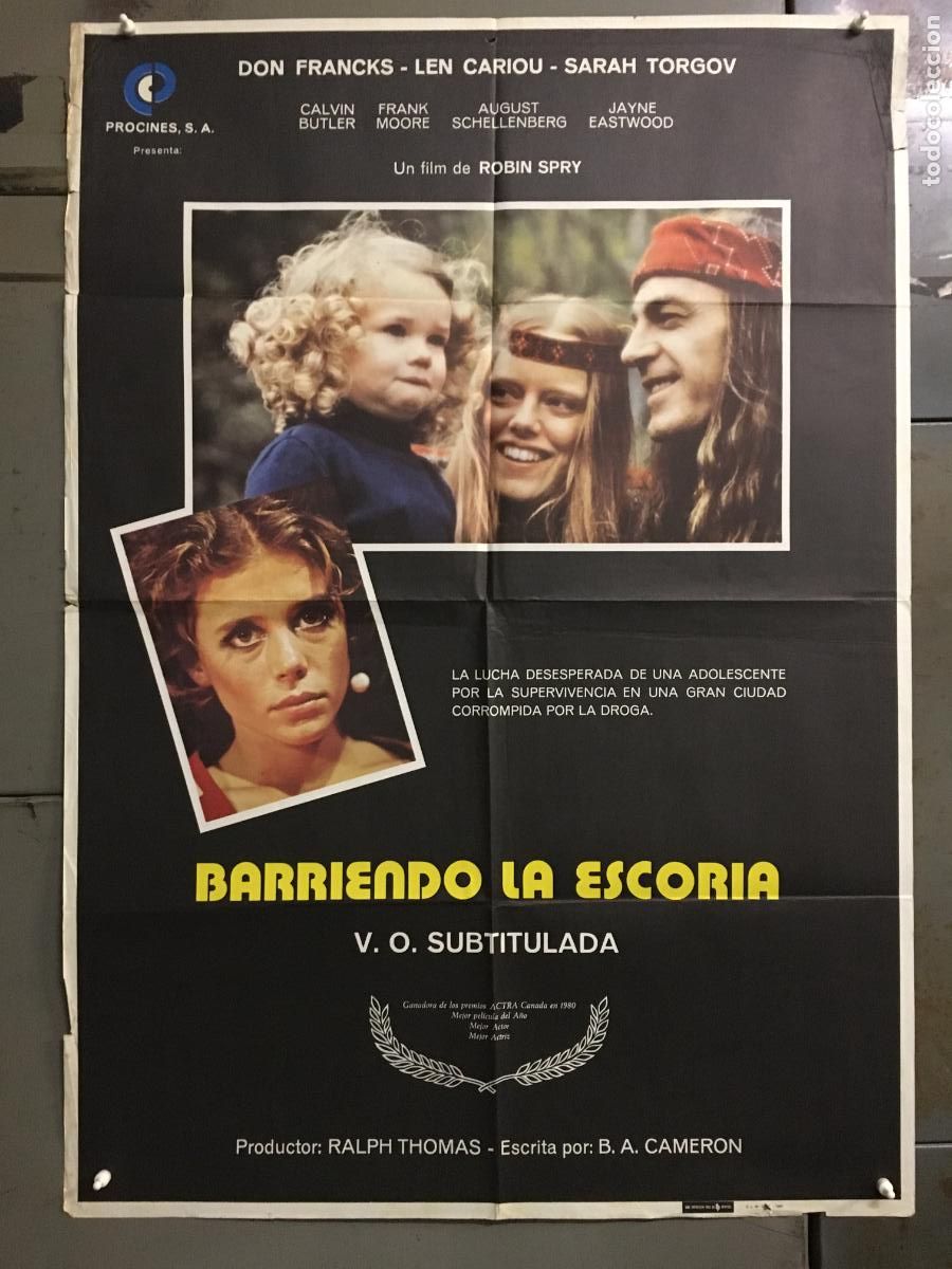 Cine: AFR13 BARRIENDO LA ESCORIA DON FRANCKS LEN CARIOU SARAH TORGOV POSTER ORIGINAL 70X100 ESTRENO