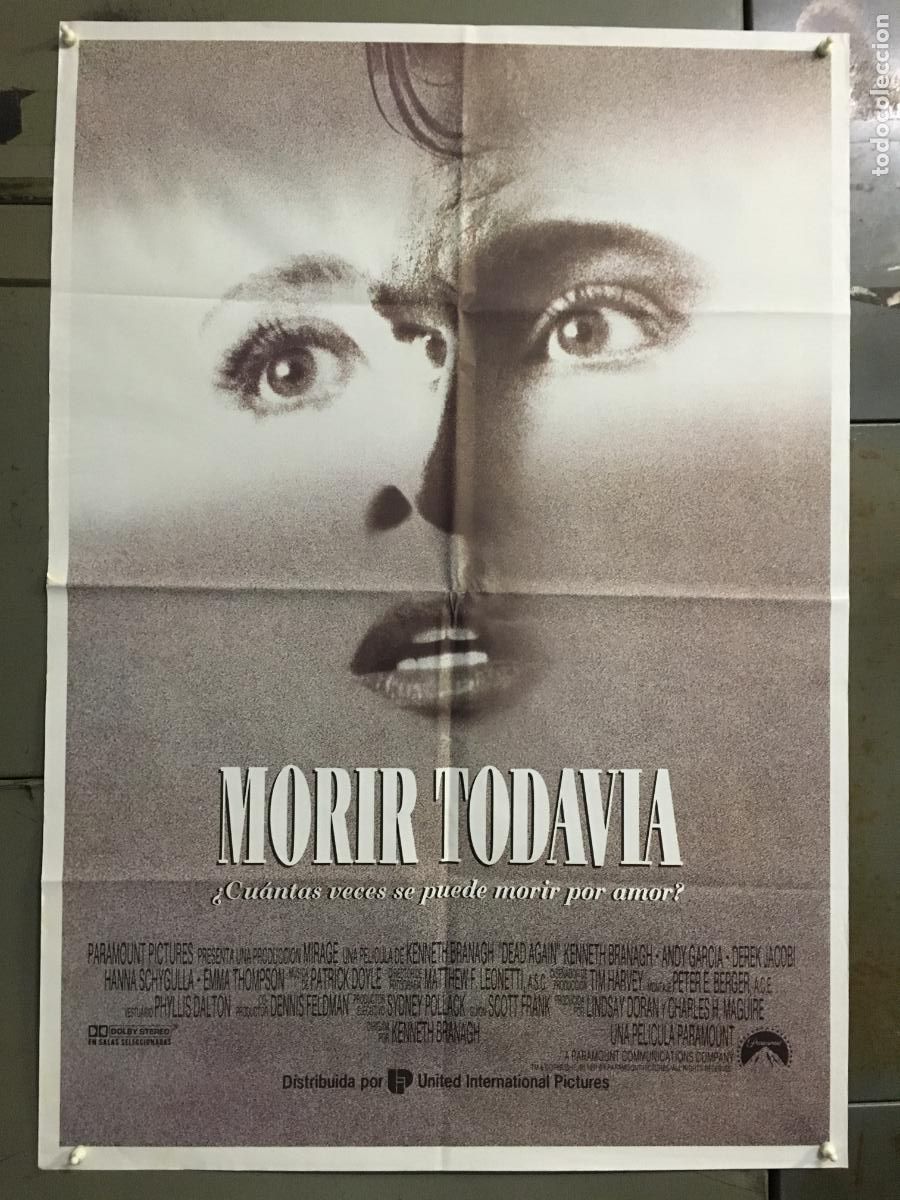 Cine: AFR20 MORIR TODAVIA KENNETH BRANNAGH EMMA THOMPSON POSTER ORIGINAL 70X100 ESTRENO h2