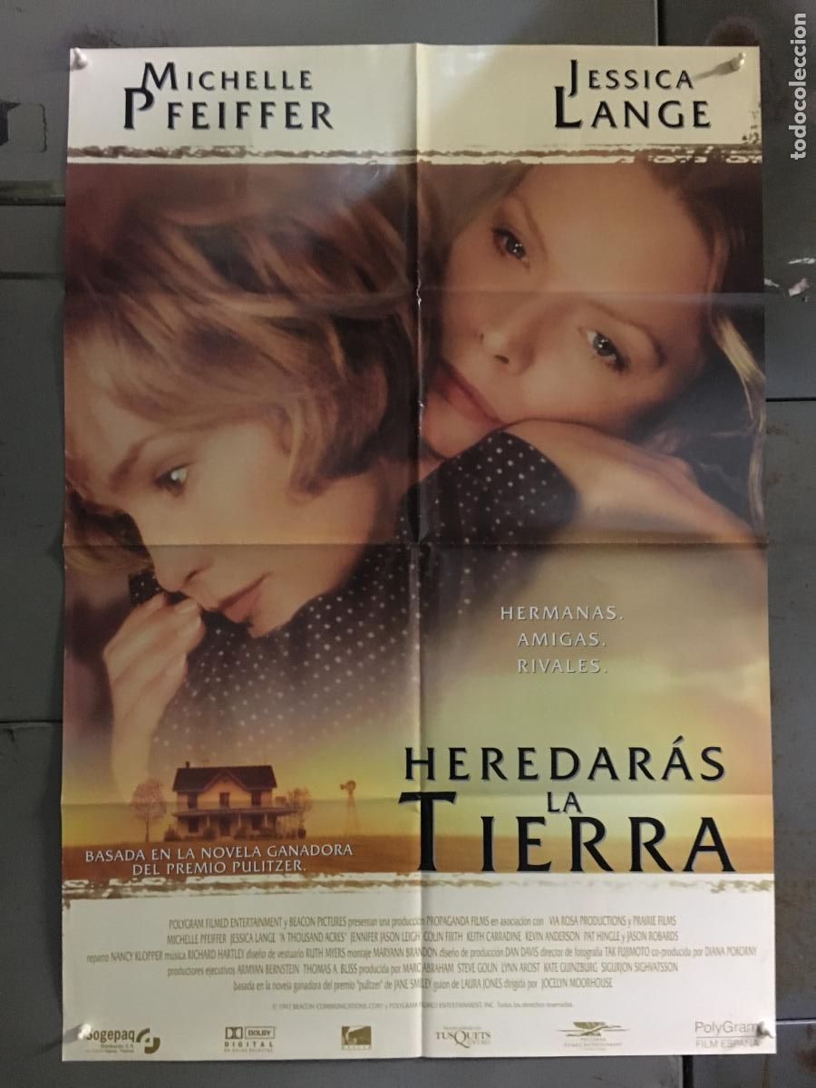 Cine: AFR23 HEREDARAS LA TIERRA MICHELLE PFEIFFER JESSICA LANGE POSTER ORIGINAL 70X100 ESTRENO