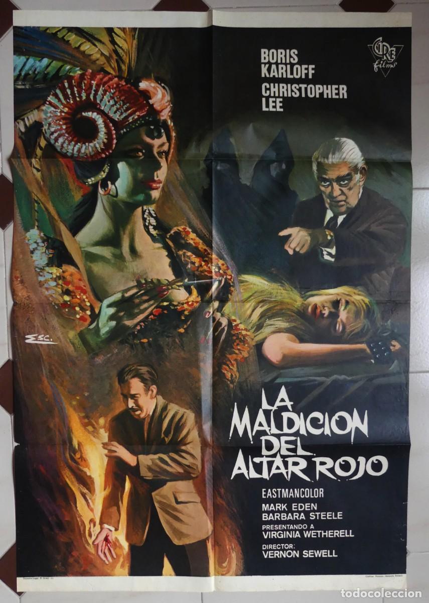 Cine: CARTEL ORIGINAL DEL FILM : LA MALDICION DEL ALTAR ROJO (PAGO POR BIZUM - PEDIDO MINIMO 50 EUROS) )