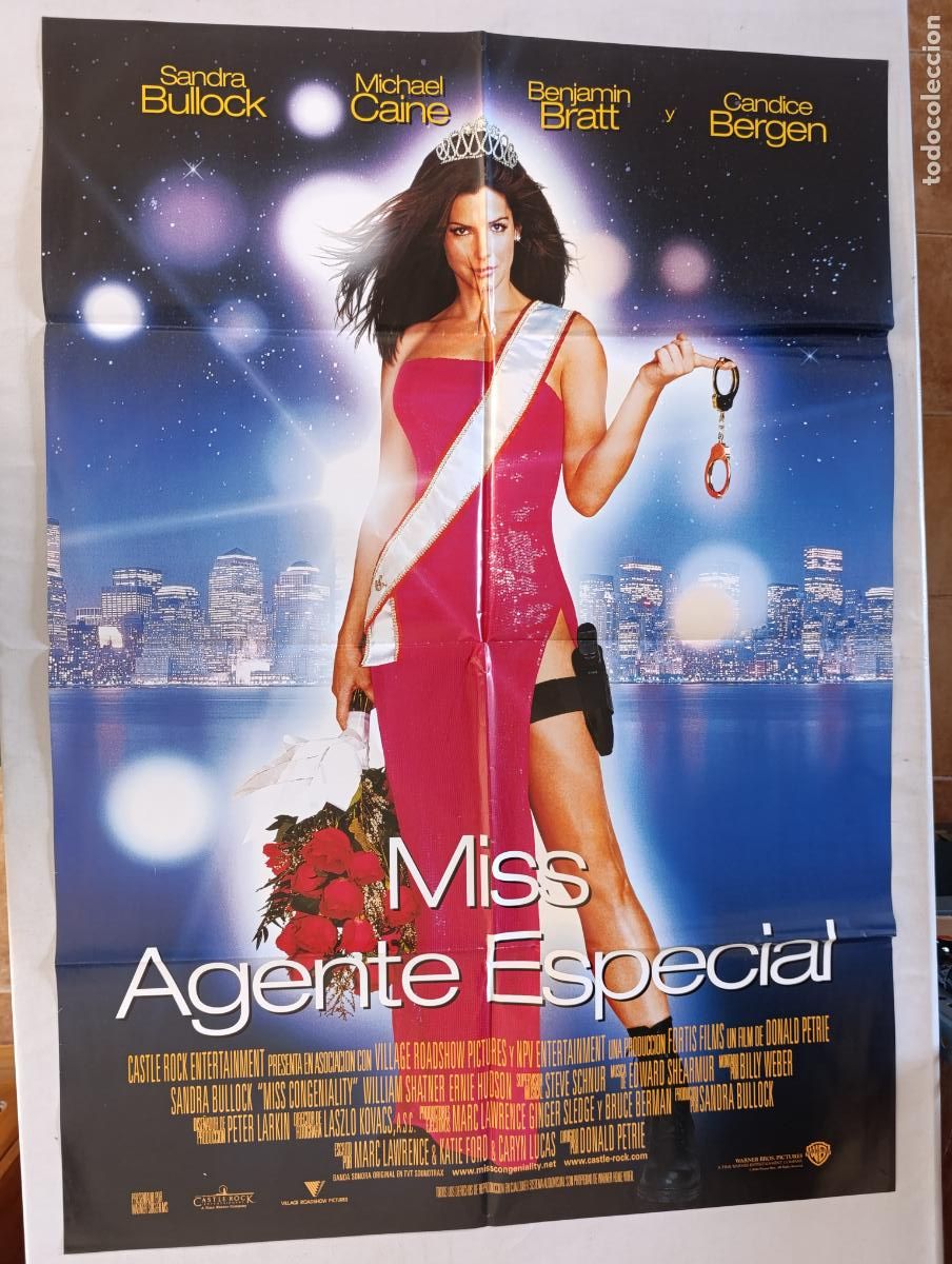 Cine: POSTER ORIGINAL MISS AGENTE ESPECIAL - 95 X 68 CM - SANDRA BULLOCK (388)