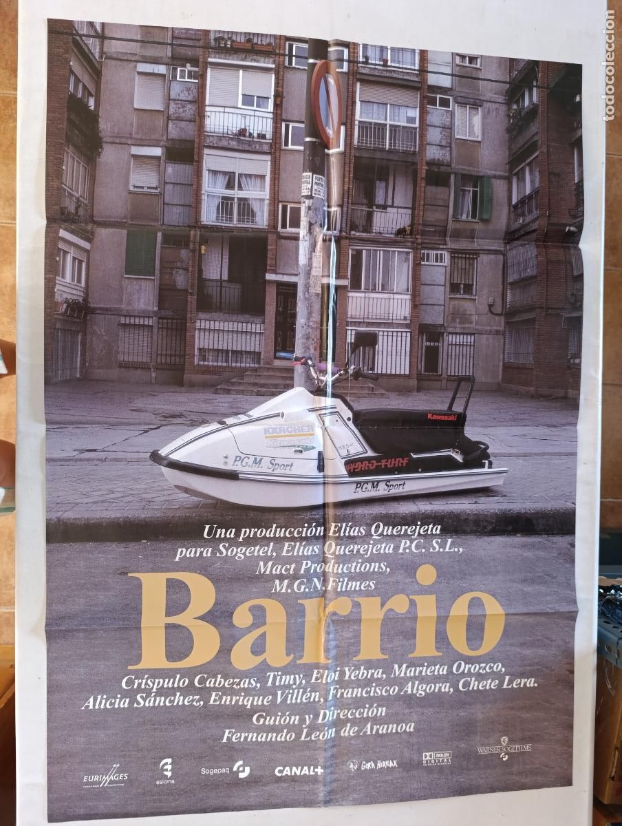 Cine: POSTER ORIGINAL BARRIO - 97 X 68 CM - FERNANDO LEON DE ARANOA (388)