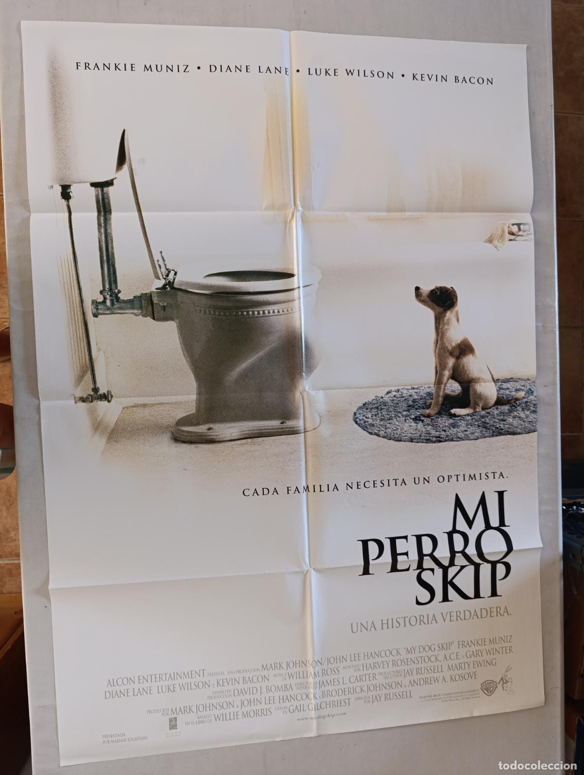Cine: POSTER ORIGINAL MI PERRO SKIP - 95 X 67 CM - KEVIN BACON, DIANE LANE (388)