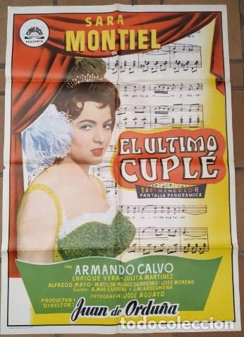 Cine: VKD 2664 EL ULTIMO CUPLE SARA MONTIEL JUAN DE ORDU&Ntilde;A POSTER ORIGINAL 70X100 ESPA&Ntilde;OL