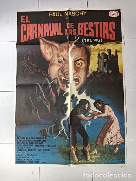 Cine: VKD 2718 EL CARNAVAL DE LAS BESTIAS THE PIG PAUL NASCHY POSTER ORIGINAL 70X100 ESTRENO