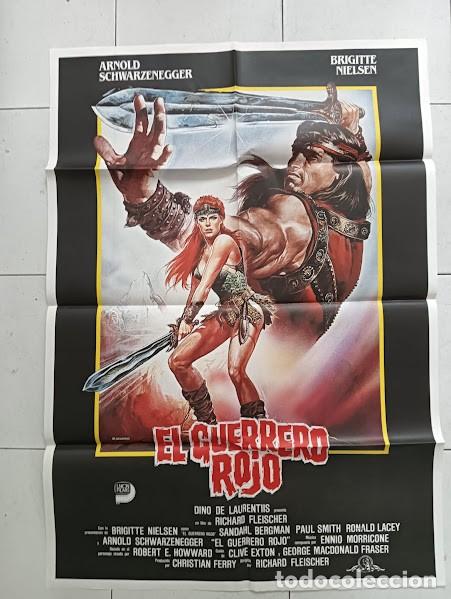 Cine: VKD 2721 EL GUERRERO ROJO ARNOLD SCHWARZENEGGER BRIGITTE NIELSEN CASARO POSTER ORIG 70X100 ESTRENO