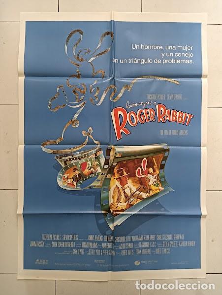 Cine: VKD 2722 QUIEN ENGA&Ntilde;O A ROGER RABBIT SPIELBERG ZEMECKIS WALT DISNEY POSTER ORIGINAL 70X100 ESTRENO