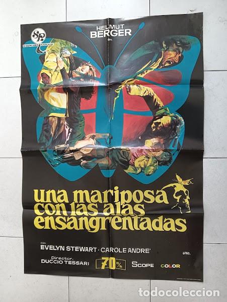 Cine: SMP 2721 UNA MARIPOSA CON LAS ALAS ENSANGRENTADAS DUCCIO TESSARI GIALLO 70 MM POSTER ORIG 70X100 EST