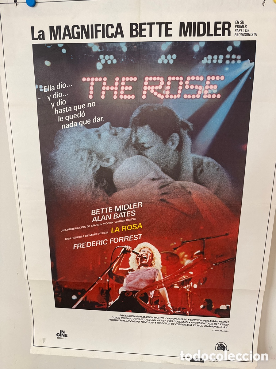 Cine: LA ROSA the rose BETTE MIDLER ALAN BATES POSTER ORIGINAL ESTRENO 70X100