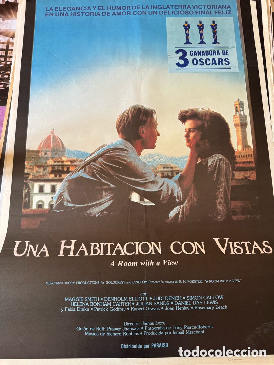Cine: UNA HABITACION CON VISTAS JAMES IVORY HELENA BONHAM CARTER POSTER ORIGINAL 70X100 ESTRENO