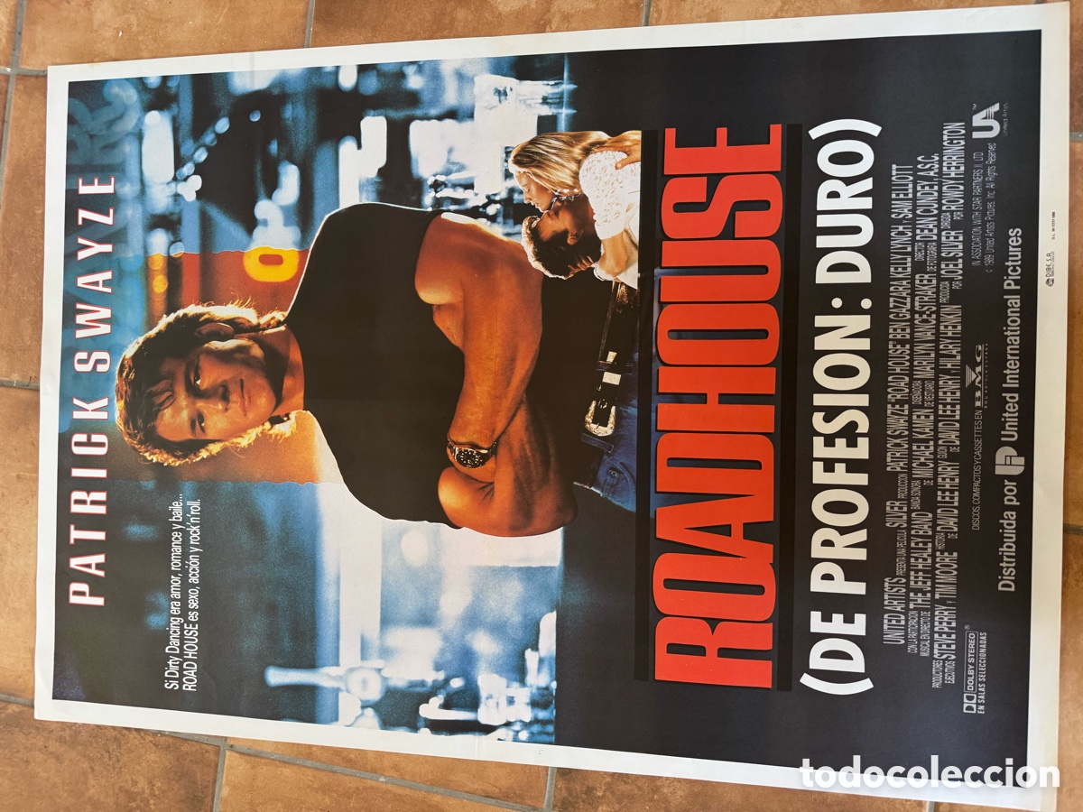 Cine: ROADHOUSE PATRICK SWAYZE POSTER ORIGINAL 70X100 ESTRENO