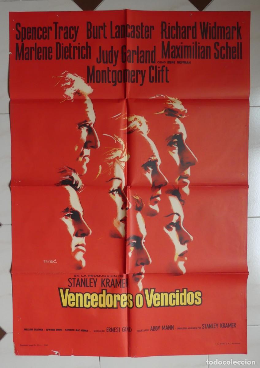 Cine: CARTEL ORIGINAL DE : VENCEDORES O VENCIDOS ( 1962 (PAGO POR BIZUM - PEDIDO MINIMO 50 EUROS) )