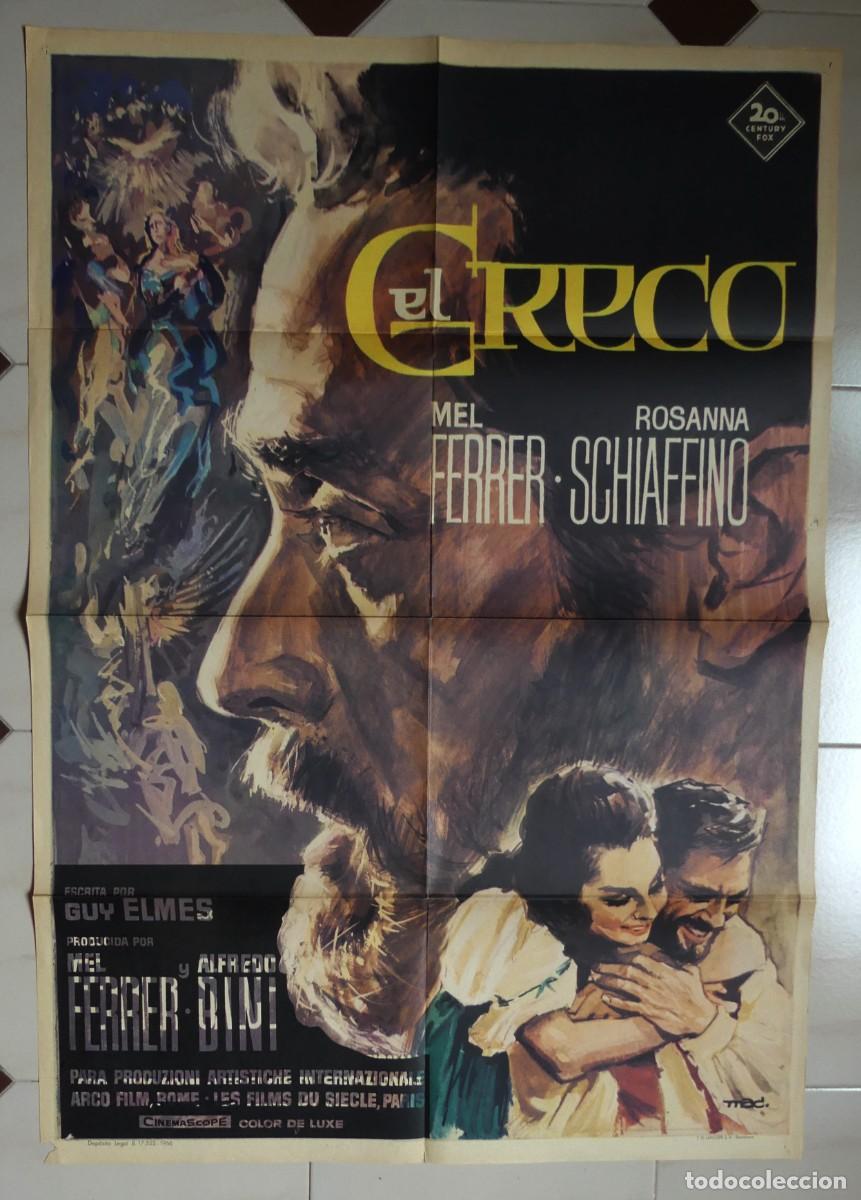 Cine: CARTEL ORIGINAL DE : EL GRECO( 1966 ) (PAGO POR BIZUM - PEDIDO MINIMO 50 EUROS) )