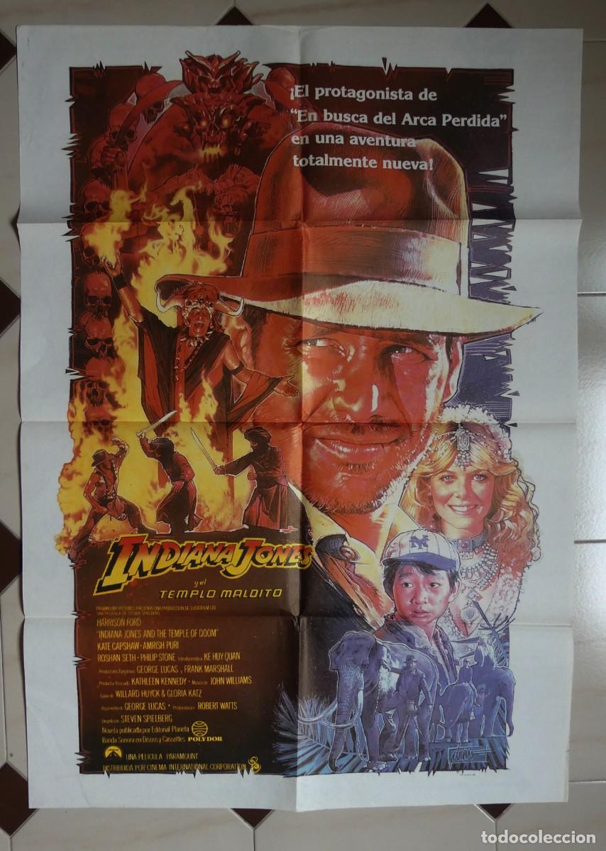 Cine: CARTEL DE : INDIANA JONES Y EL TEMPLO MALDITO( 1984 ) (PAGO POR BIZUM - PEDIDO MINIMO 50 EUROS) )