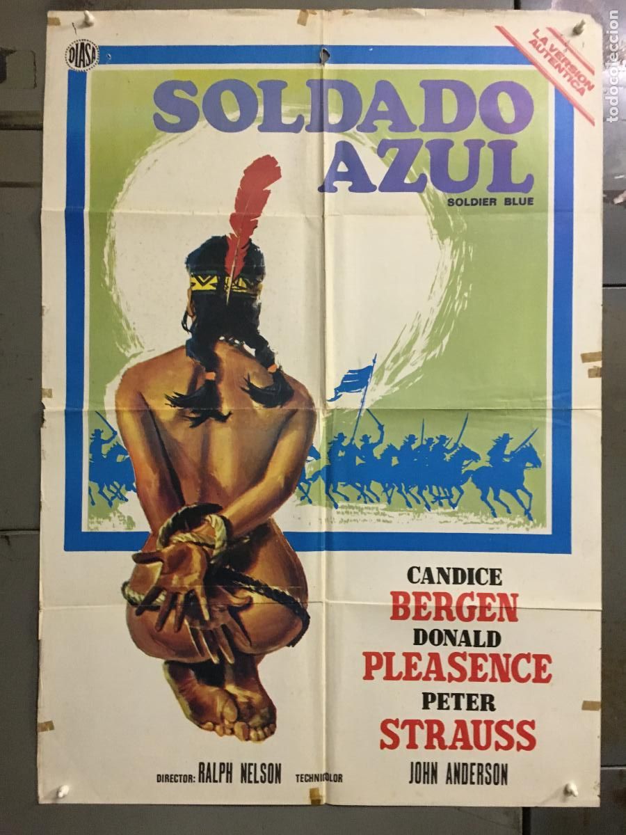 Cine: AFR24 SOLDADO AZUL CANDICE BERGEN PETER STRAUSS POSTER ORIGINAL 70X100 ESPA&Ntilde;OL