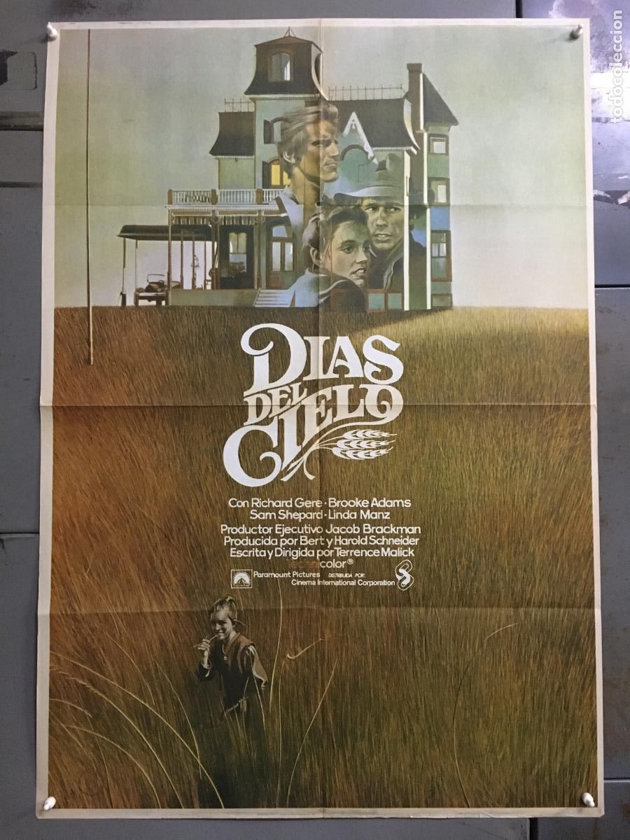 Cine: AFR31 DIAS DEL CIELO RICHARD GERE TERRENCE MALICK POSTER ORIGiNAL 70X100 ESTRENO h1