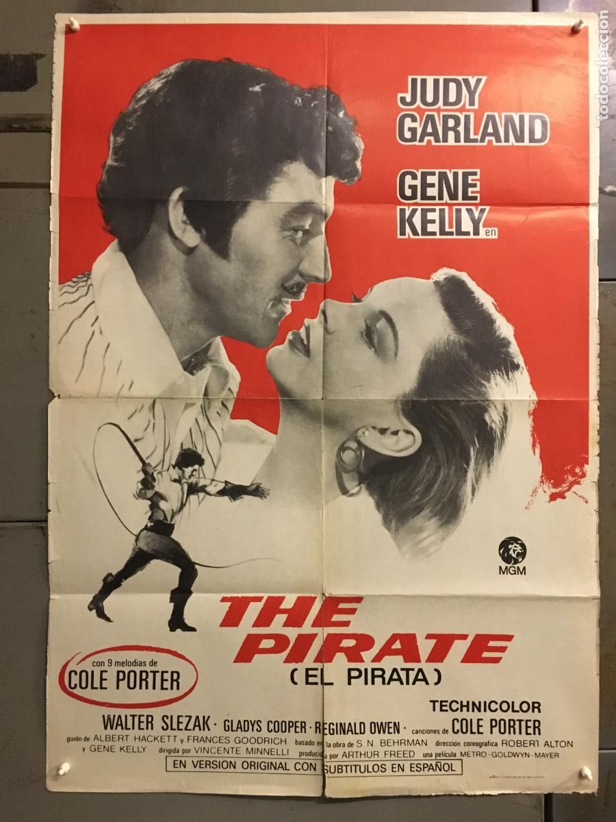 Cine: AFR43 EL PIRATA JUDY GARLAND GENE KELLY POSTER ORIGINAL ESTRENO 70X100