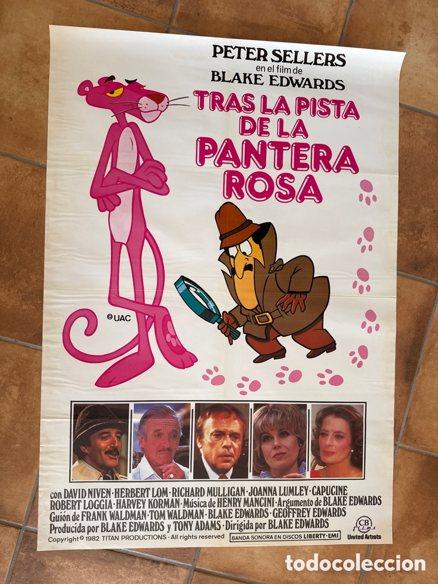 Cine: TRAS LA PISTA DE LA PANTERA ROSA PETER SELLERS DAVID NIVEN POSTER ORIGINAL 70X100 ESTRENO