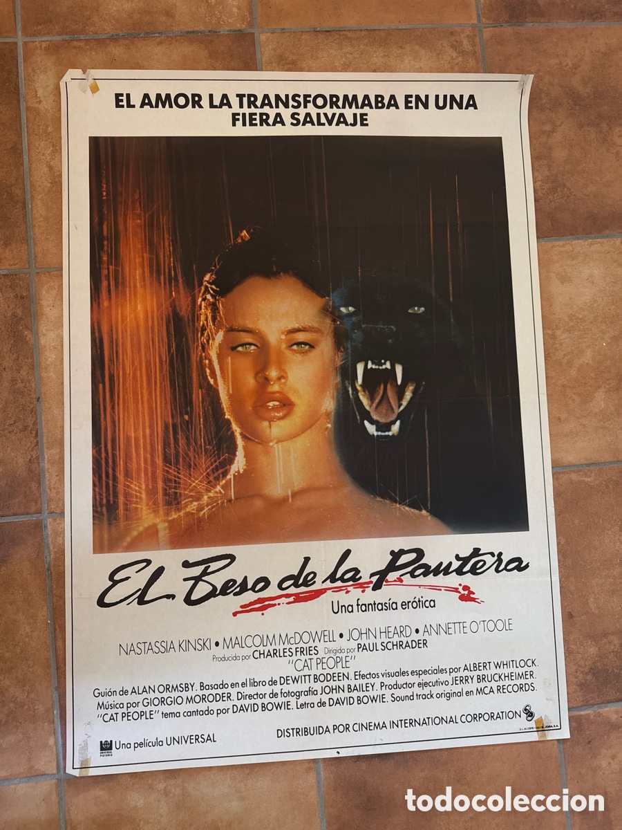Cine: EL BESO DE LA PANTERA POSTER ORIGINAL 1982 NASTASSIA KINSKI