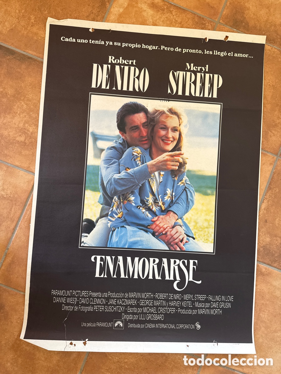 Cine: ENAMORARSE ROBERT DE NIRO MERYL STREEP POSTER ORIGINAL