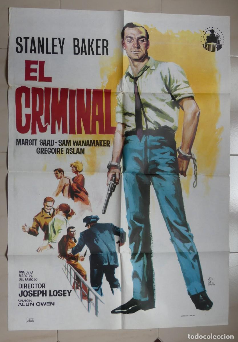 Cine: CARTEL DE : EL CRIMINAL ( 1966 ) (PAGO POR BIZUM - PEDIDO MINIMO 50 EUROS) )