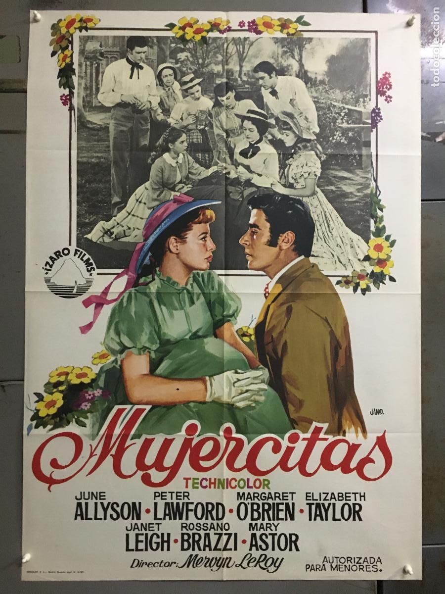 Cine: AFR53 MUJERCITAS ELIZABETH TAYLOR JUNE ALLYSON POSTER ORIGINAL 70X100 ESPA&Ntilde;OL R-71 h2