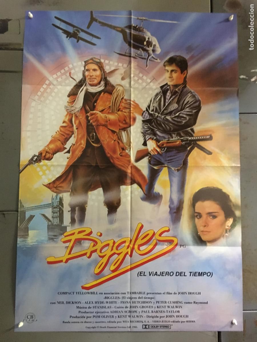 Cinema: AFR71 BIGGLES EL VIAJERO DEL TIEMPO NEIL DICKSON POSTER ORIGINAL 70X100 ESTRENO