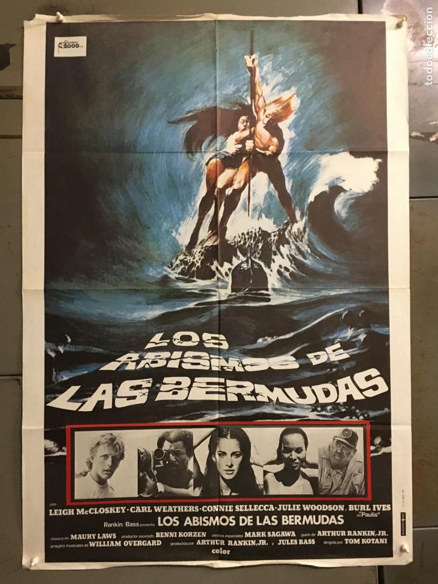 Cine: AFR72 LOS ABISMOS DE LAS BERMUDAS CONNIE SELLECA CIENCIA FICCION POSTER ORIGINAL 70X100 ESTRENO