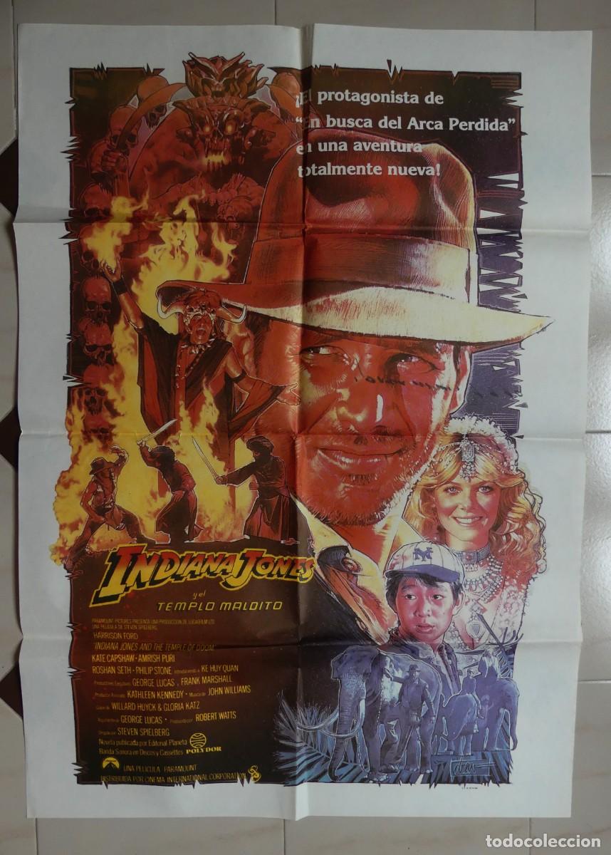 Cine: CARTEL ORIGINAL DE : INDIANA JONES Y EL TEMPLO MALDITO (PAGO POR BIZUM - PEDIDO MINIMO 50 EUROS) )