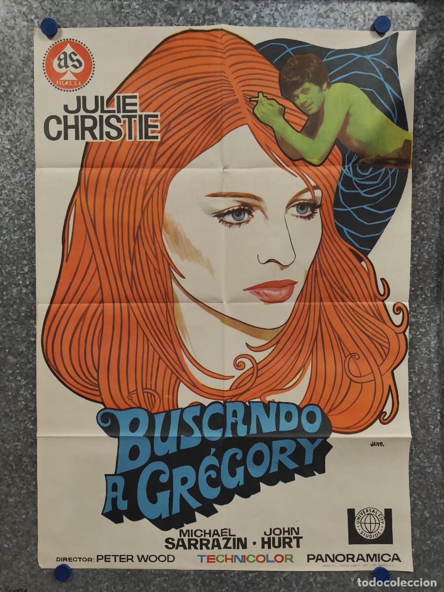 Cine: BUSCANDO A GREGORY. JULIE CHRISTIE, MICHAEL SERRACIN, JOHN HURT. A&Ntilde;O 1970. POSTER ORIGINAL