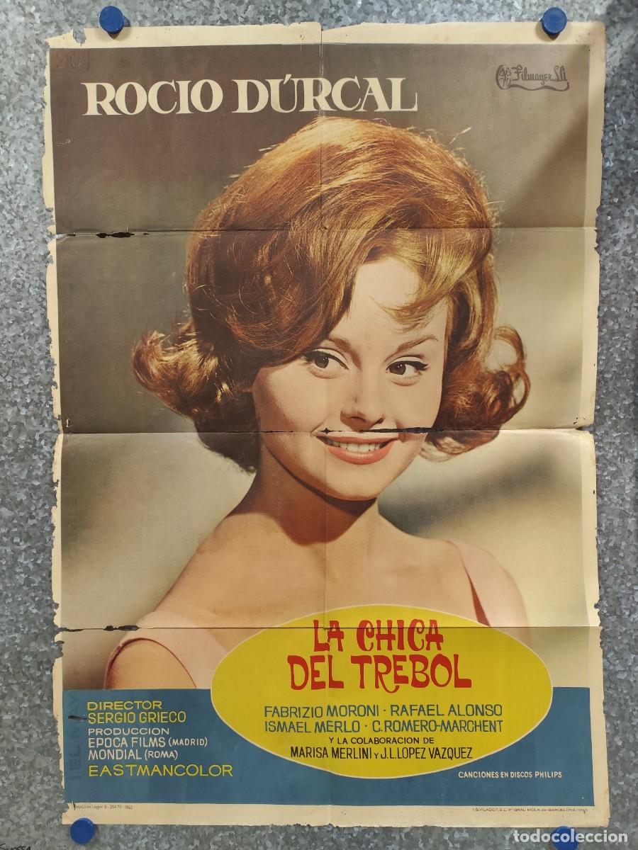 Cine: La chica del tr&eacute;bol. Roc&iacute;o Durcal, Rafael Alonso, Marisa Merlini. A&Ntilde;O 1963. POSTER ORIGINAL