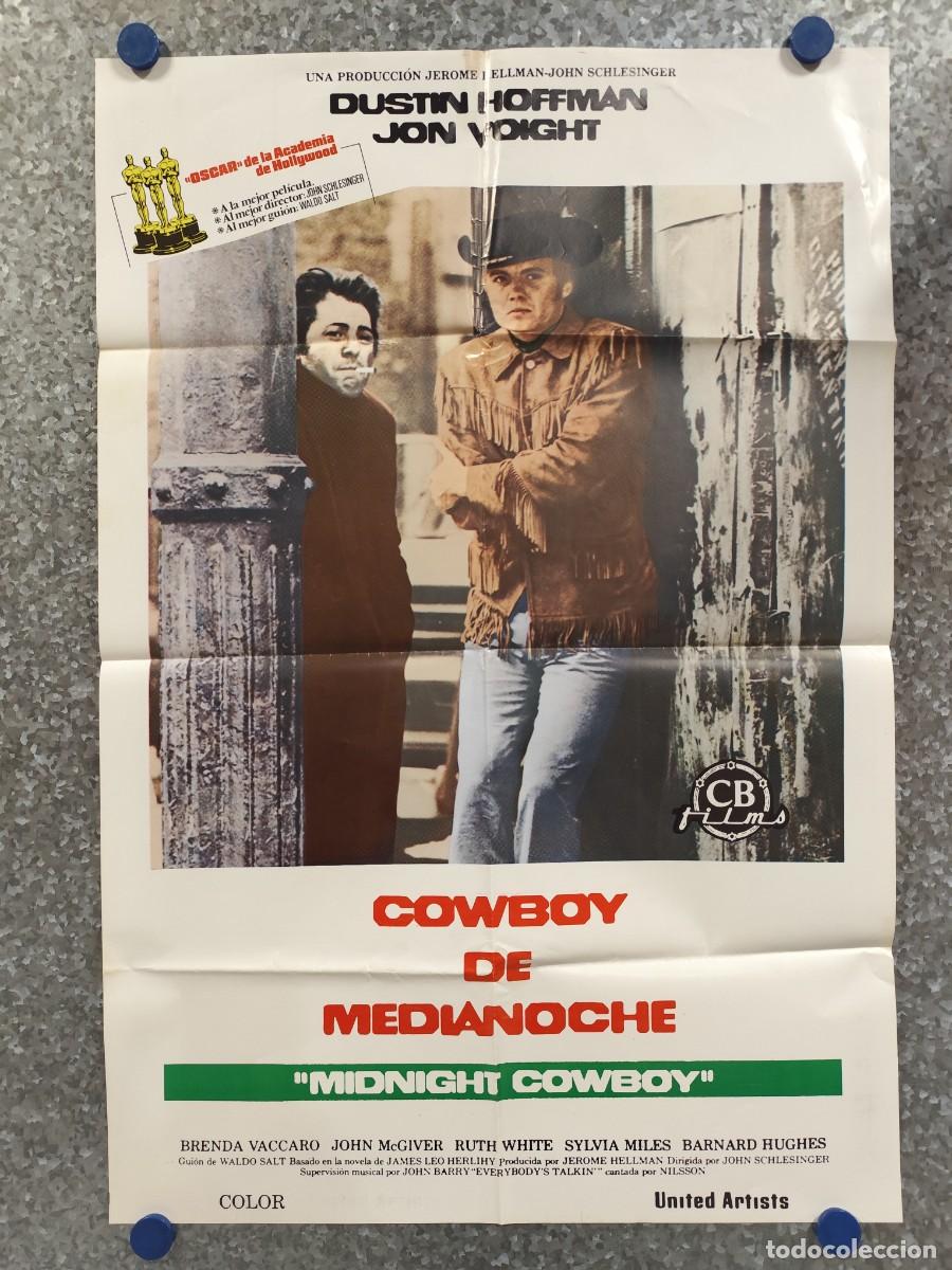 Cine: COWBOY DE MEDIANOCHE DUSTIN HOFFMAN JOHN VOIGHT. POSTER ORIGINAL, A&Ntilde;OS 80