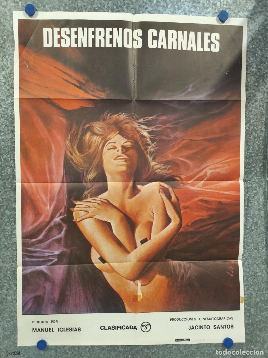 Cine: Desenfrenos carnales. Rosana Caskan, Elio Ralph A&Ntilde;O 1982. CLASIFICADA S, POSTER ORIGINAL
